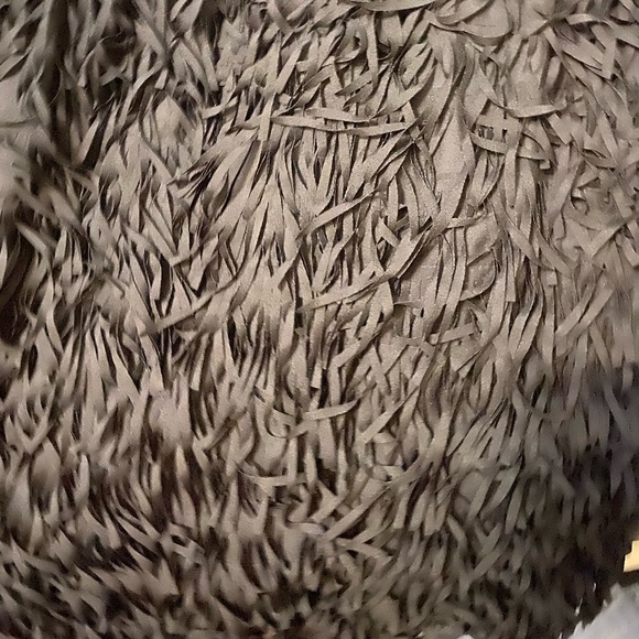 Aidan Mattox / Black Tiered Fringed Georgette-paneled Crepe Mini halter Dress 0 - Picture 6 of 6